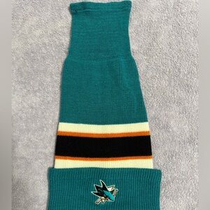 COPY - San Jose Sharks long hockey Sock beanie.